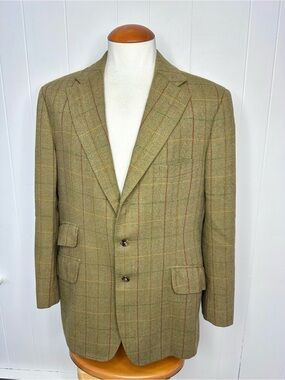 D. Major Bespoke Tweed Houndstooth Blazer